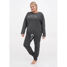 Домашній костюм Cotpark лонгслів,штани 2XL,3XL,4XL 30246-В